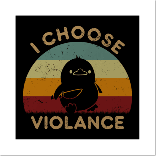 I Choose Violence Retro Sunset Posters and Art